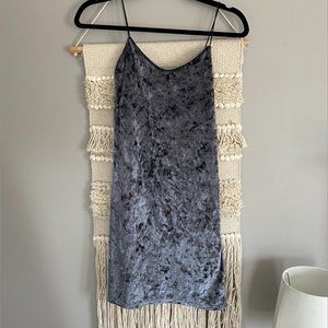 Polly & Esther Baby Blue Crushed Velvet Mini Dress